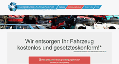 Desktop Screenshot of europaeische-autoverwerter.de