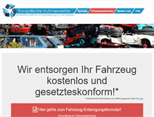 Tablet Screenshot of europaeische-autoverwerter.de